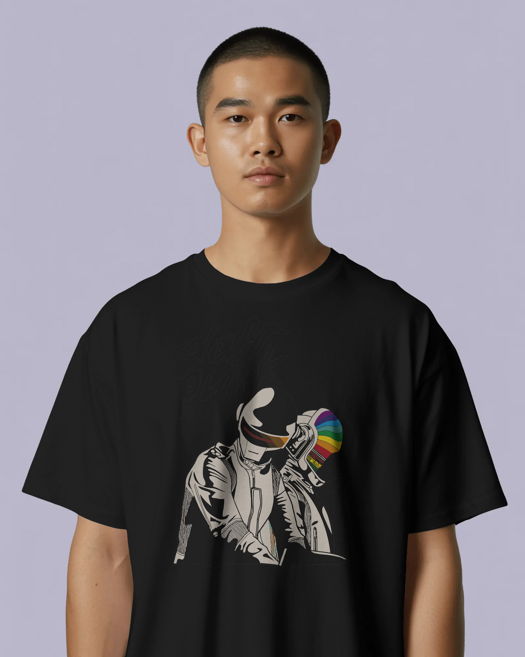 DAFT PUNK ART Unisex Premium Terry Oversized Tee