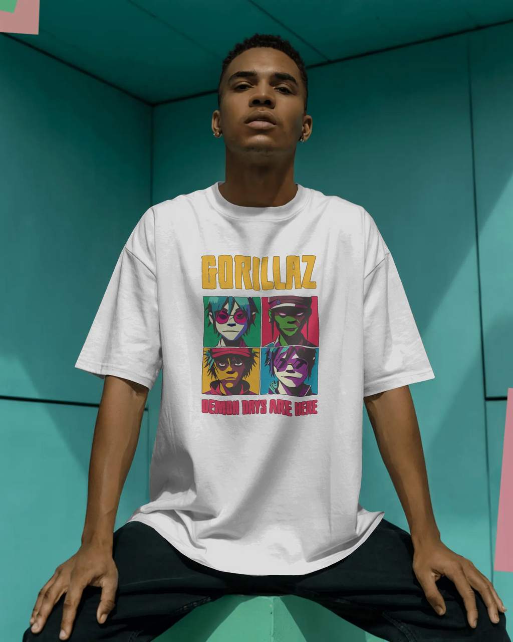 GORILLAZ Unisex Premium Terry Oversized Tee