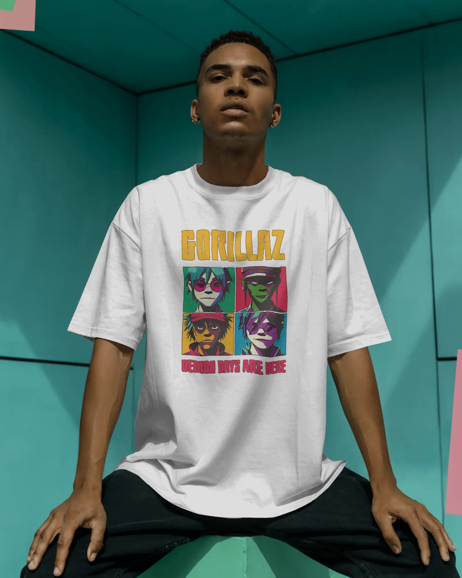 GORILLAZ Unisex Premium Terry Oversized Tee
