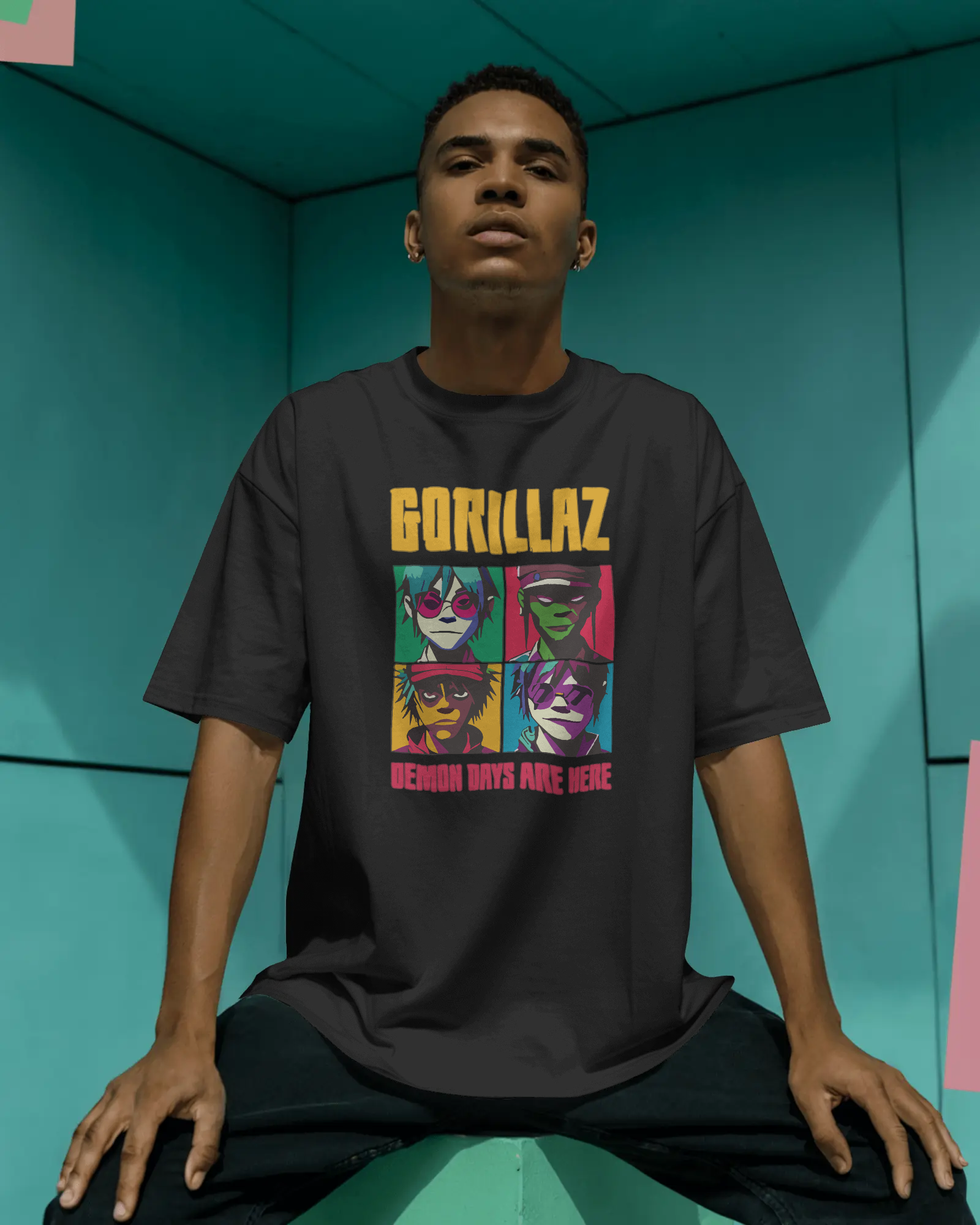 GORILLAZ Unisex Premium Terry Oversized Tee